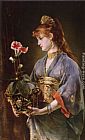 Alfred Stevens Famous Paintings - Portrait of a Woman